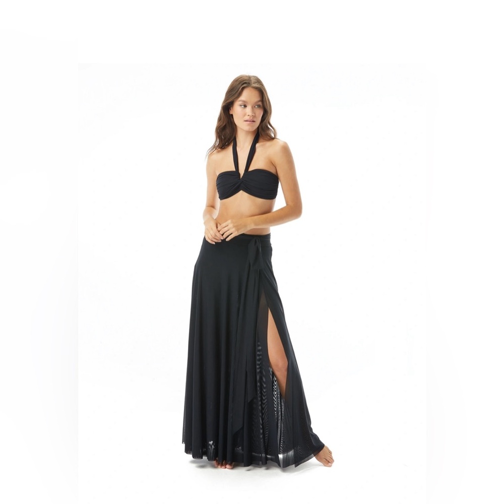 NWT Carmen Marc Valvo Mesh Maxi Skirt Cover Up
